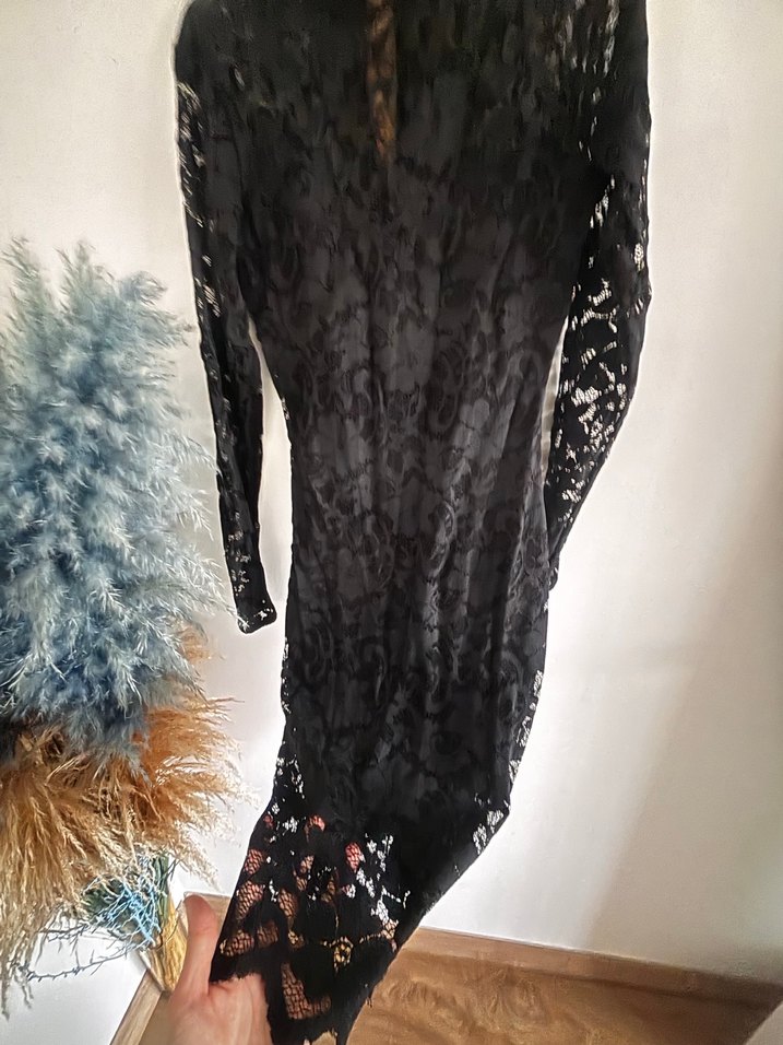 Siyah Dantel şık kalem  Elbise - Görsel 4