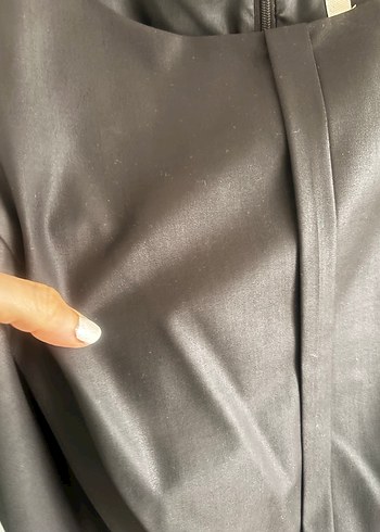 Siyah koyu antrasit İpekyol  Kolsuz Ofis Elbisesi - Görsel 3