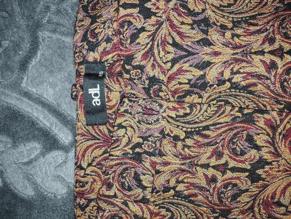 Bordo Desenli Bohem Kadın Kumaş Pantolon - Görsel 3