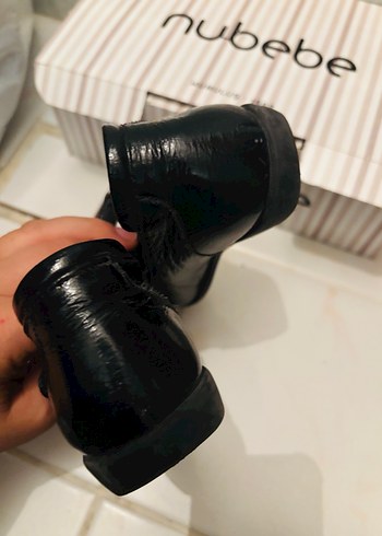 Nubebe Siyah Kız Çocuk Klasik Okul Ayakkabısı - Görsel 5