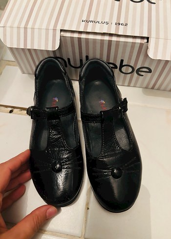 Nubebe Siyah Kız Çocuk Klasik Okul Ayakkabısı - Görsel 2