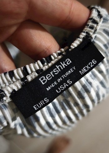 s Beden gri Renk Siyah Beyaz Leopar Desenli Bluz