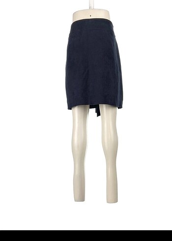 xs Beden Vero Moda Lacivert Süet Mini Etek