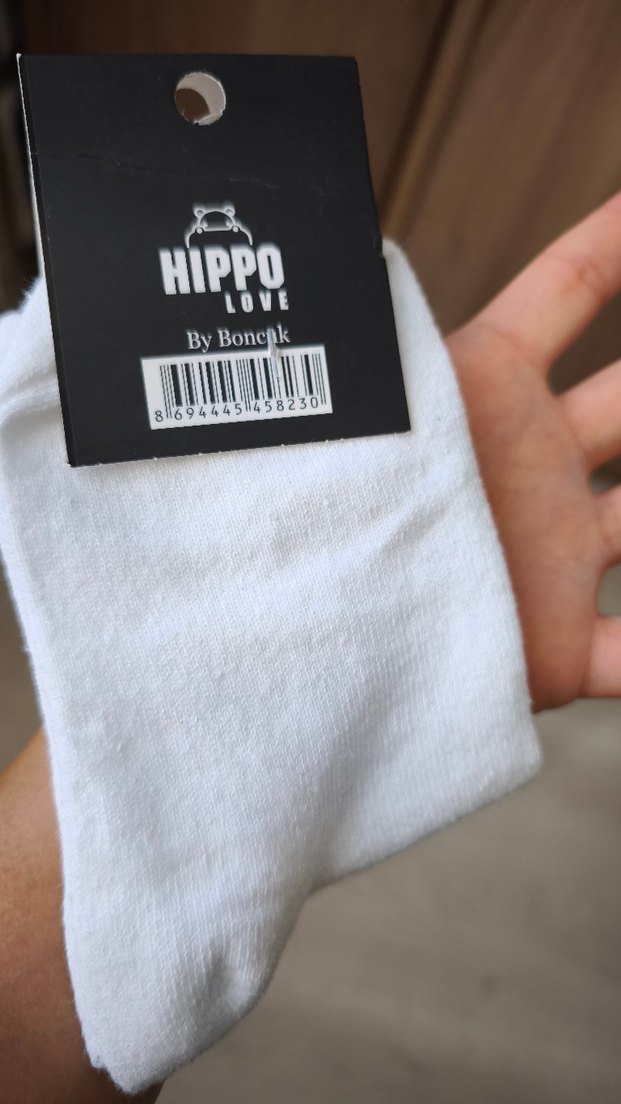 Beyaz Erkek Çorap, Renkli Alev Desenli, HIPPO - Görsel 3