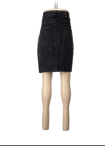 xs Beden Pull&Bear Siyah Kot Etek Mini Etek