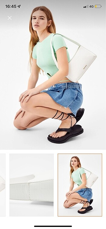 Bershka beyaz çanta