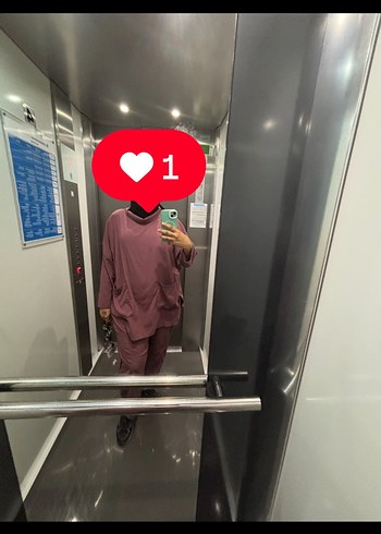 44 Beden pembe Renk Pembe Uzun Kollu ikili takım 44 bede