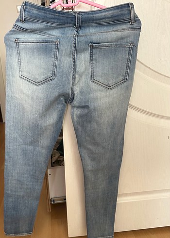 Kadın Mavi Denim Normal Boy Dar Kesim Jean