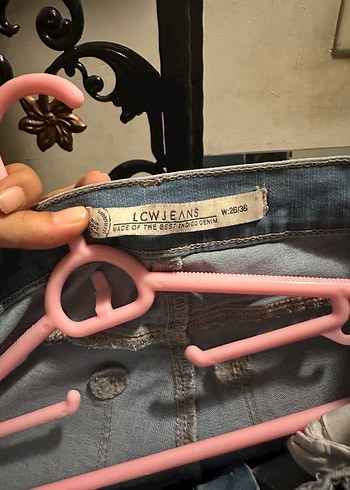 26 Beden Taşlı mavi dar kesim Midi Boy Kadın Kot Pantolon