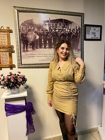Bej elbise kullanışlı