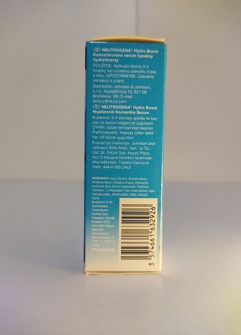 Beden Neutrogena hydro boost Hyaluronik asit
