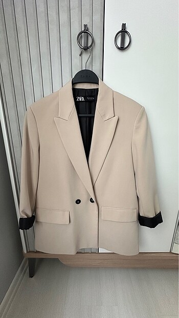 Zara krem rengi blazer