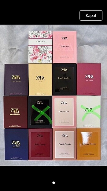 Zara parfümleri sağa kaydırınız