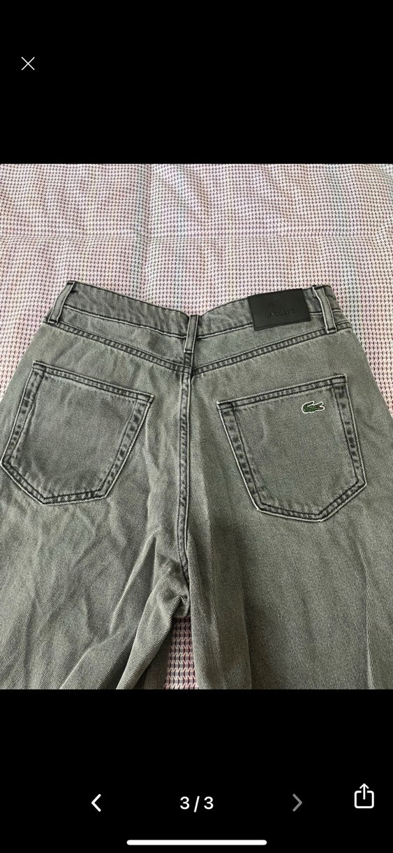 Lacoste Gri Loose Fit Midi Keten Kot - Görsel 3