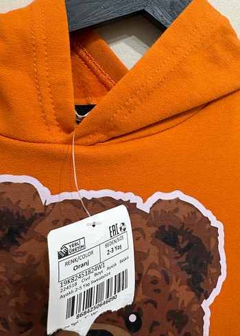 Kahverengi Erkek Çocuk Sweatshirt Kapüşonlu - Görsel 2