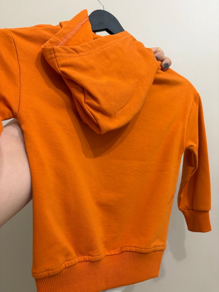 Kahverengi Erkek Çocuk Sweatshirt Kapüşonlu - Görsel 3