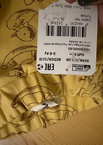 Sarı Baskılı Bebek alt - Görsel 3