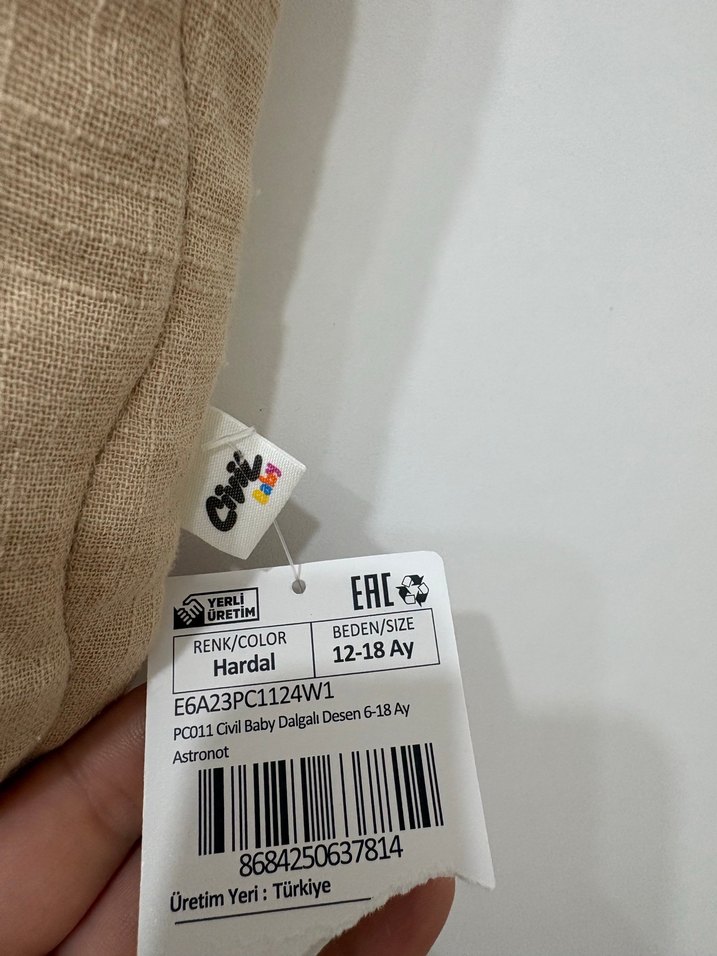 Bej Düğmeli Bebek Tulumu Astronot - Görsel 3
