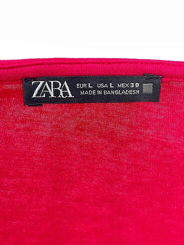 l Beden pembe Renk Zara T-shirt %70 İndirimli.