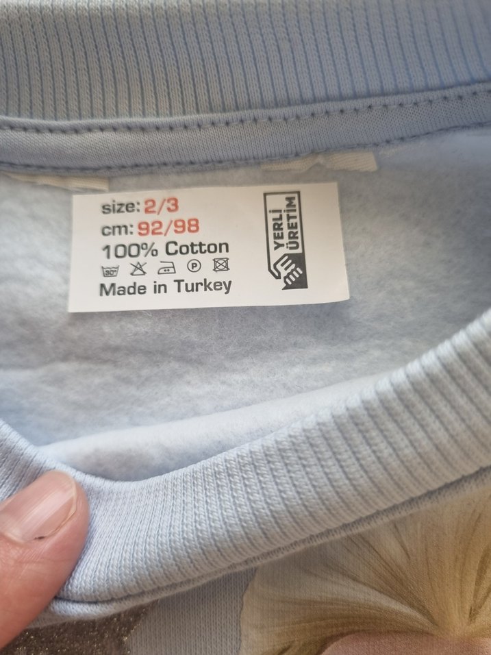 H&M Elsa baskılı sweatshirt 2/3 yaş. - Görsel 3