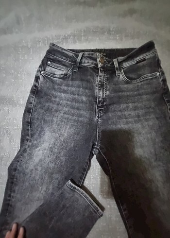 Gri Kadın Denim Dar Kesim Jean - Görsel 3