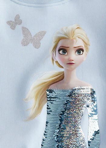 H&M Elsa pullu elbise detaylı swearshirt 2/3 yaş - Görsel 2