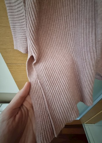 Bej V Yakalı Kadın Triko Kazak - Görsel 4