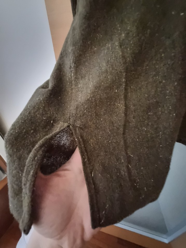 Kadın Kahverengi V Yaka Yün Kazak - Görsel 2