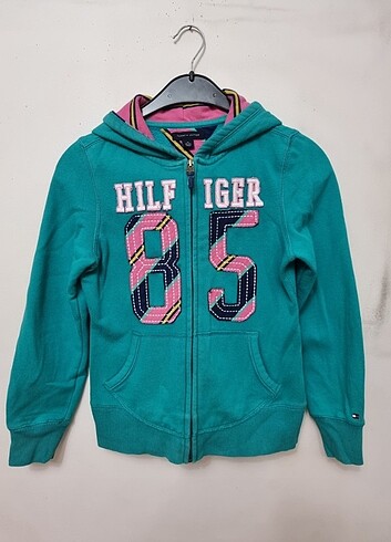 Tommy Hilfiger Yeşil Fermuarlı Kapionlu Swearshirt Toomy Hilfiger Orginal
