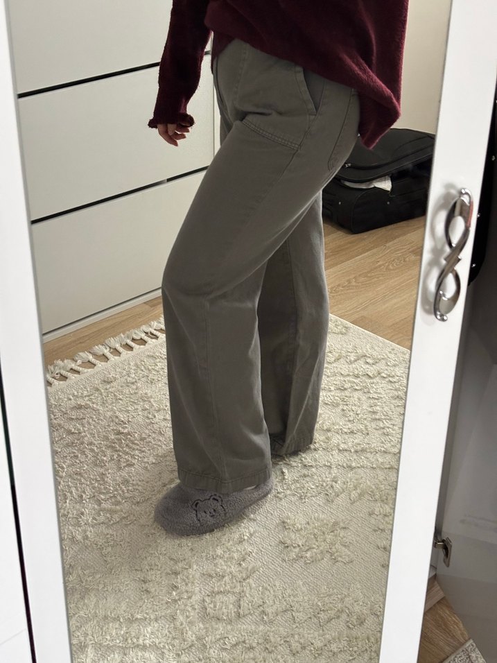 Gri Bol Kesim Pantolon - Görsel 3