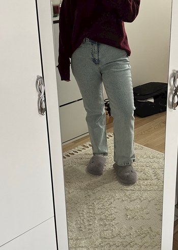 Açık Mavi Straight Jeans - Görsel 3