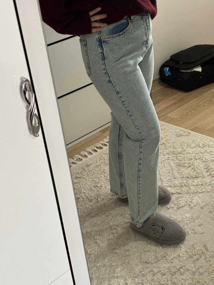Açık Mavi Straight Jeans - Görsel 5