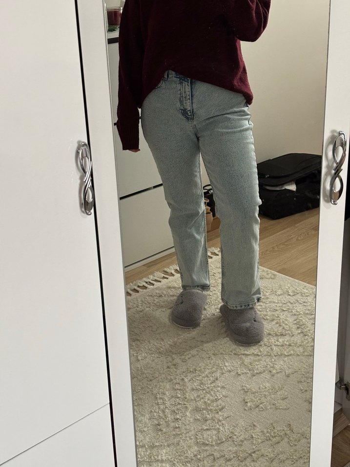 Açık Mavi Straight Jeans - Görsel 3