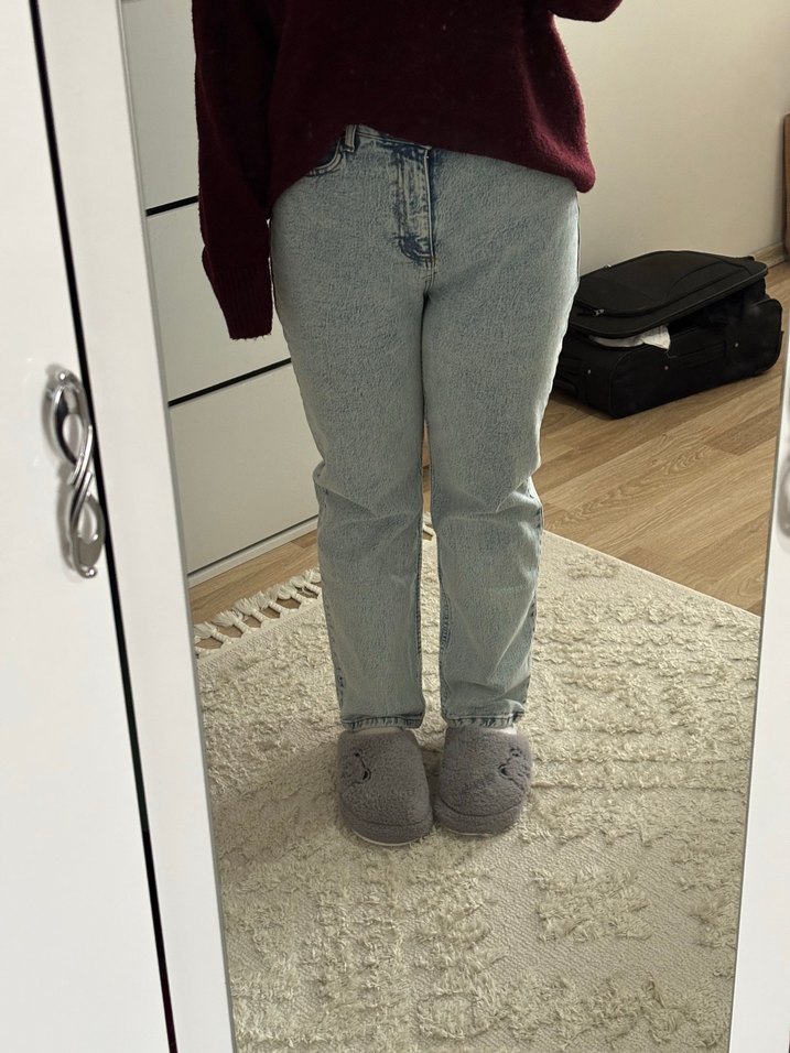 Açık Mavi Straight Jeans - Görsel 4