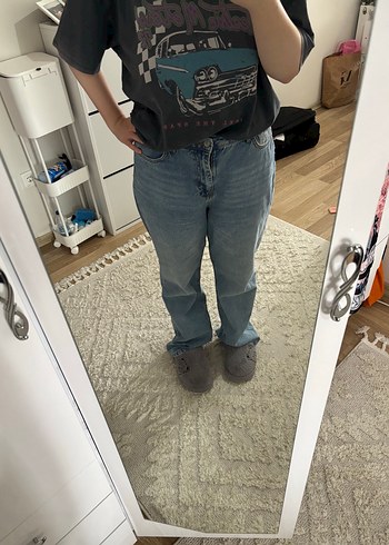 Trendyol & Milla Mavi Yüksel Bel Uzun Straight Jeans
