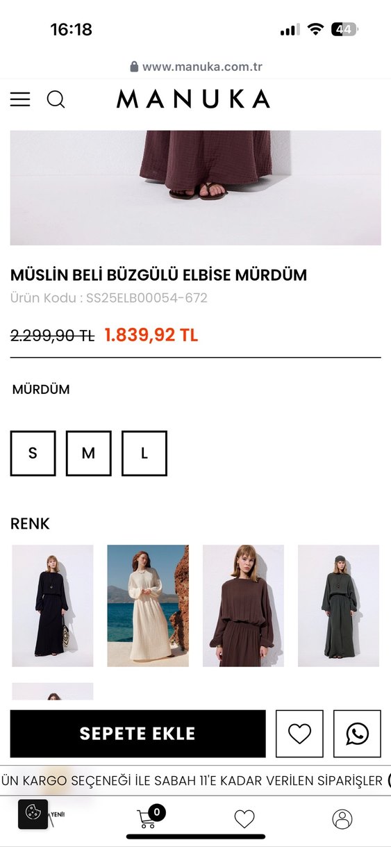 MANUKA Mürdüm Renkli Uzun Müslin Elbise - Görsel 3