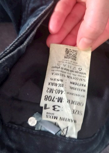 31 Beden siyah Renk Lacivert Erkek Regular Fit Denim Jean