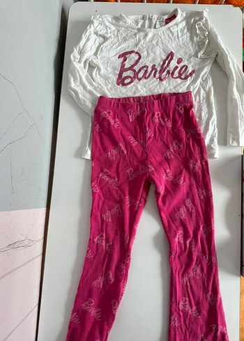 LC Waikiki Pembe Barbie Baskılı Bebek Kız Takımı