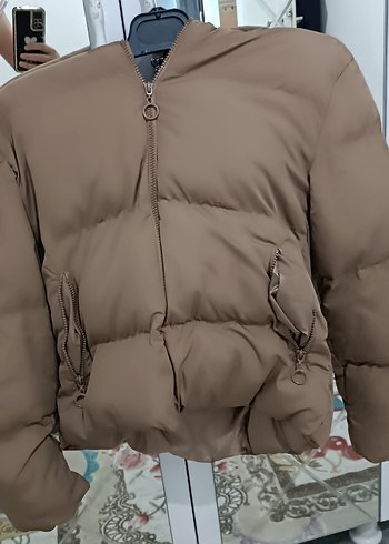 Kahverengi Kadın Midi Kışlık Mont