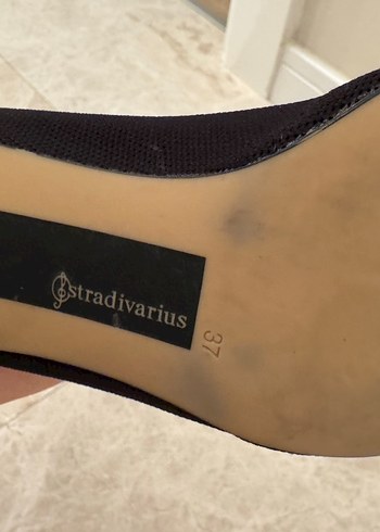 Stradivarius Siyah Triko Kadın Topuklu Bot