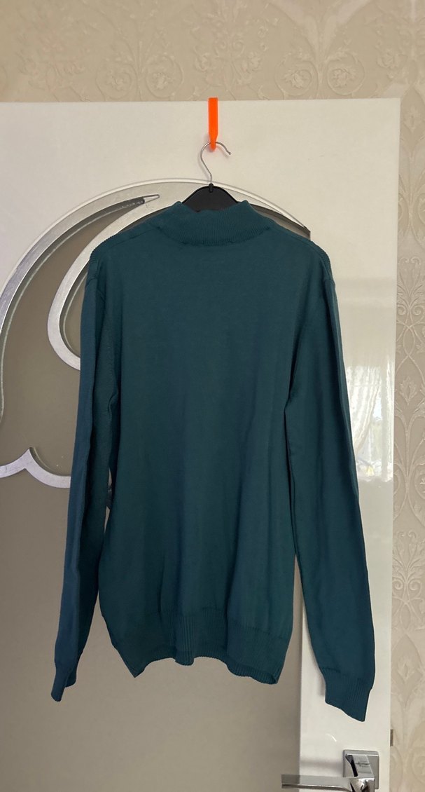 Yeşil Yünlü  Erkek Kazak - Görsel 3