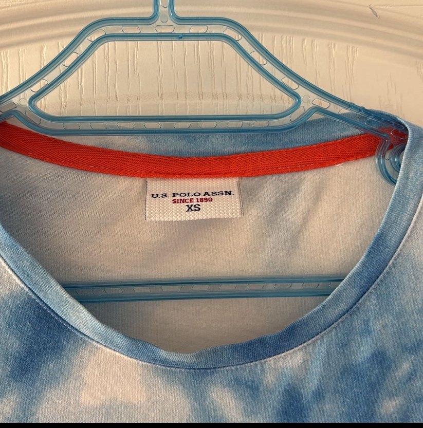 Mavi Batik Desenli Denim Tişört - Görsel 2