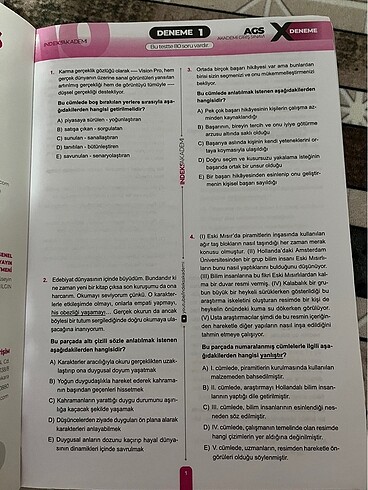 indeks meb ags tüm dersler üçlü deneme