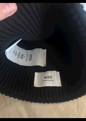 Ami Paris Siyah Logo Nakışlı Kadın Bere - Görsel 3