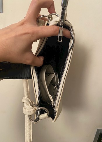 Bej Deri Tokalı Modern Klasik  Çanta - Görsel 5