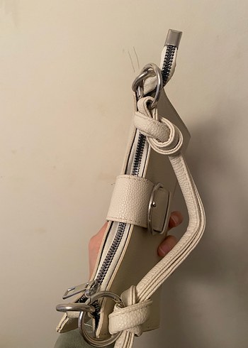 Bej Deri Tokalı Modern Klasik  Çanta - Görsel 3