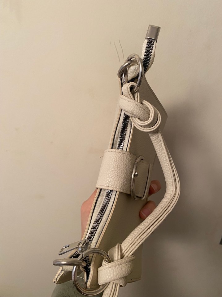 Bej Deri Tokalı Modern Klasik  Çanta - Görsel 3