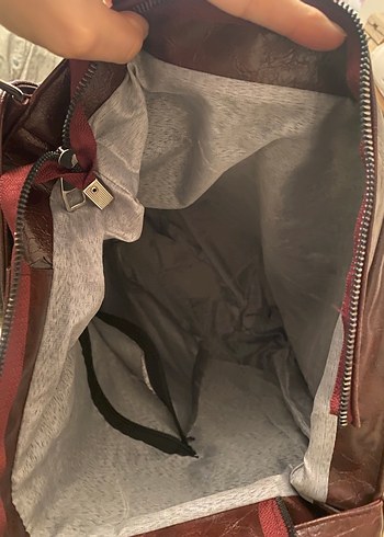 Bordo Tokalı Kadın Çanta - Görsel 8