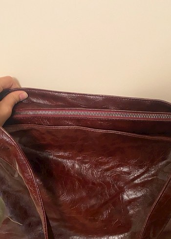 Bordo Tokalı Kadın Çanta - Görsel 7