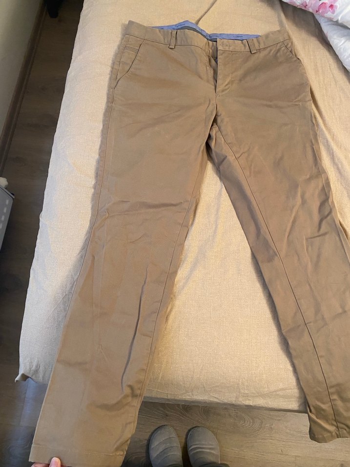 Bej Kemerli Regular Fit Erkek Keten Pantolon - Görsel 2